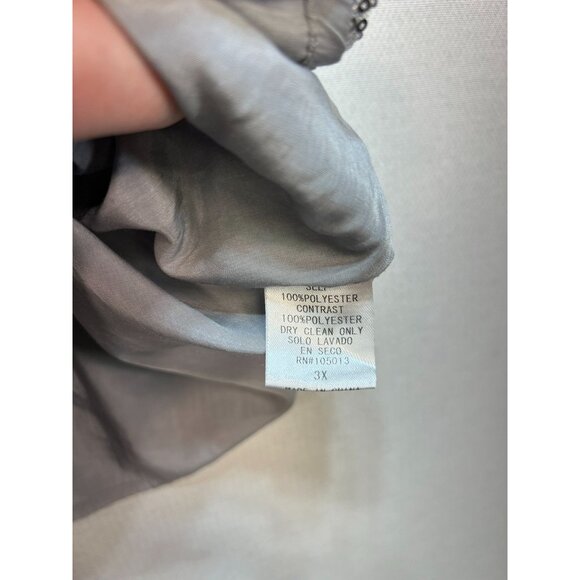 Andree By Unit Women's Halter Sequins Tank Top Size 3X Gray Sleeveless Stretch - Picture 7 of 12